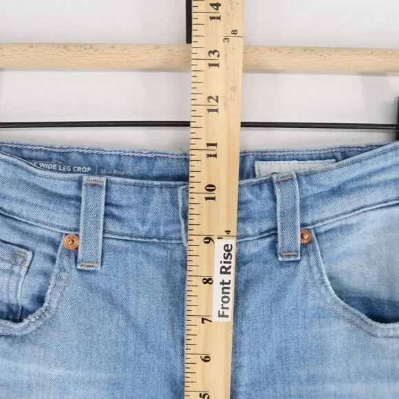 AG Adriano Goldschmied Light Blue Flare Jeans - Picture 8 of 13